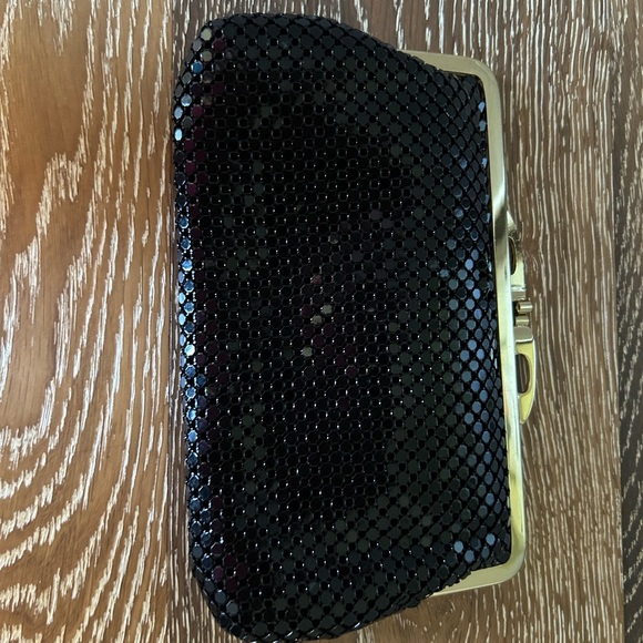 Vintage Whiting & Davis Mesh Clutch Black - Picture 1 of 3